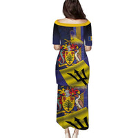 Barbados Independence Day Puletasi Coat of Arms with Freedom Emblems - Wonder Print Shop