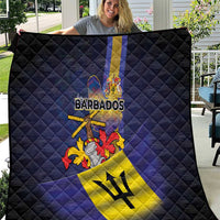Barbados Independence Day Quilt Coat of Arms with Freedom Emblems - Wonder Print Shop