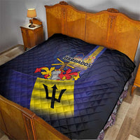 Barbados Independence Day Quilt Coat of Arms with Freedom Emblems - Wonder Print Shop