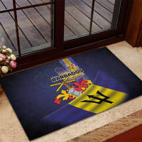 Barbados Independence Day Rubber Doormat Coat of Arms with Freedom Emblems - Wonder Print Shop