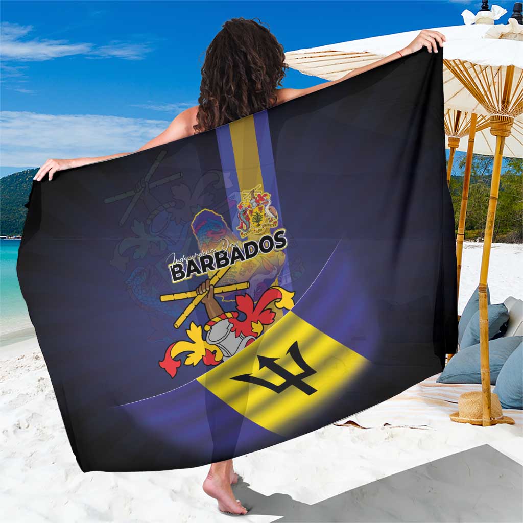 Barbados Independence Day Sarong Coat of Arms with Freedom Emblems - Wonder Print Shop