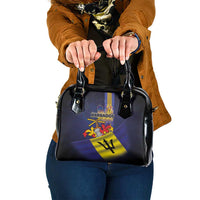 Barbados Independence Day Shoulder Handbag Coat of Arms with Freedom Emblems - Wonder Print Shop