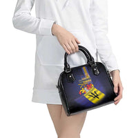 Barbados Independence Day Shoulder Handbag Coat of Arms with Freedom Emblems - Wonder Print Shop