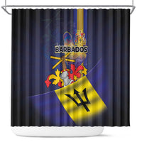 Barbados Independence Day Shower Curtain Coat of Arms with Freedom Emblems - Wonder Print Shop