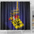 Barbados Independence Day Shower Curtain Coat of Arms with Freedom Emblems - Wonder Print Shop