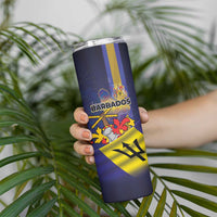 Barbados Independence Day Skinny Tumbler Coat of Arms with Freedom Emblems - Wonder Print Shop