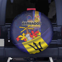 Barbados Independence Day Spare Tire Cover Coat of Arms with Freedom Emblems - Wonder Print Shop