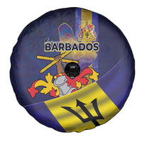 Barbados Independence Day Spare Tire Cover Coat of Arms with Freedom Emblems - Wonder Print Shop