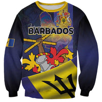 Barbados Independence Day Sweatshirt Coat of Arms with Freedom Emblems - Wonder Print Shop