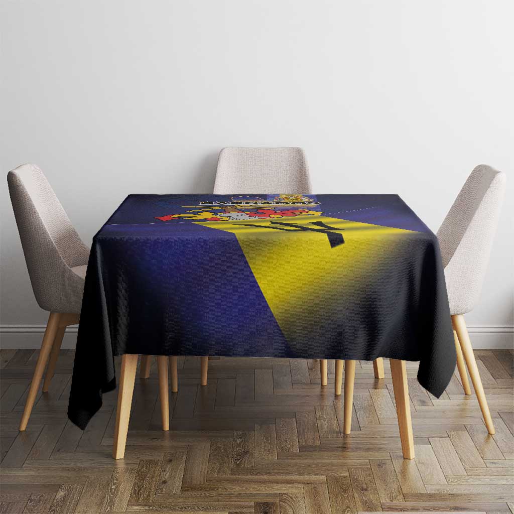 Barbados Independence Day Tablecloth Coat of Arms with Freedom Emblems - Wonder Print Shop