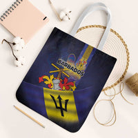 Barbados Independence Day Tote Bag Coat of Arms with Freedom Emblems - Wonder Print Shop