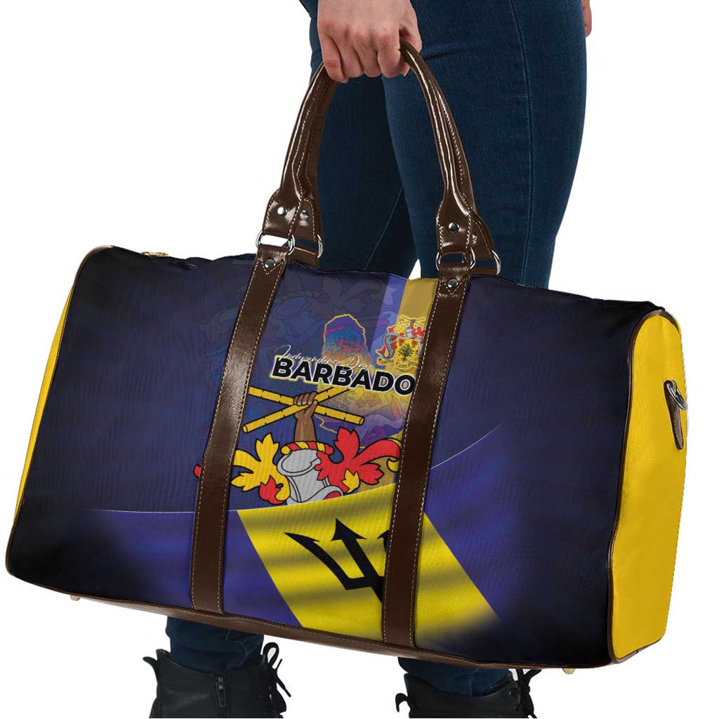 Barbados Independence Day Travel Bag Coat of Arms with Freedom Emblems - Wonder Print Shop