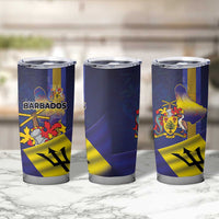 Barbados Independence Day Tumbler Cup Coat of Arms with Freedom Emblems - Wonder Print Shop