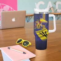 Barbados Independence Day Tumbler With Handle Coat of Arms with Freedom Emblems - Wonder Print Shop