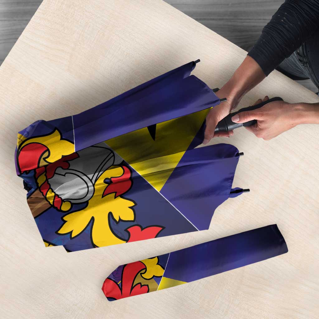 Barbados Independence Day Umbrella Coat of Arms with Freedom Emblems - Wonder Print Shop