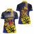 Barbados Independence Day Women Polo Shirt Coat of Arms with Freedom Emblems - Wonder Print Shop