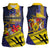 Barbados Independence Day Women Sleeveless Polo Shirt Coat of Arms with Freedom Emblems - Wonder Print Shop