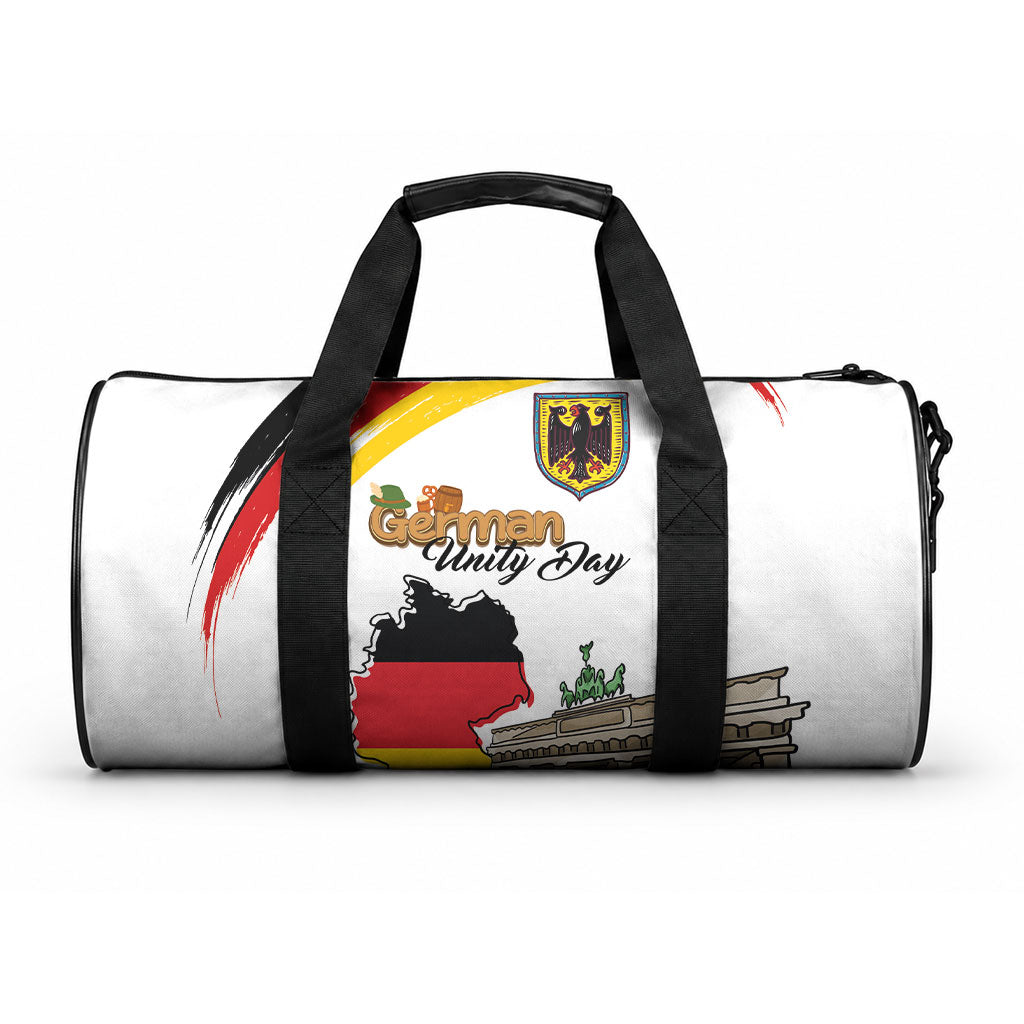 German Unity Day Duffle Bag Deutschland-Brandenburg Gate with Map