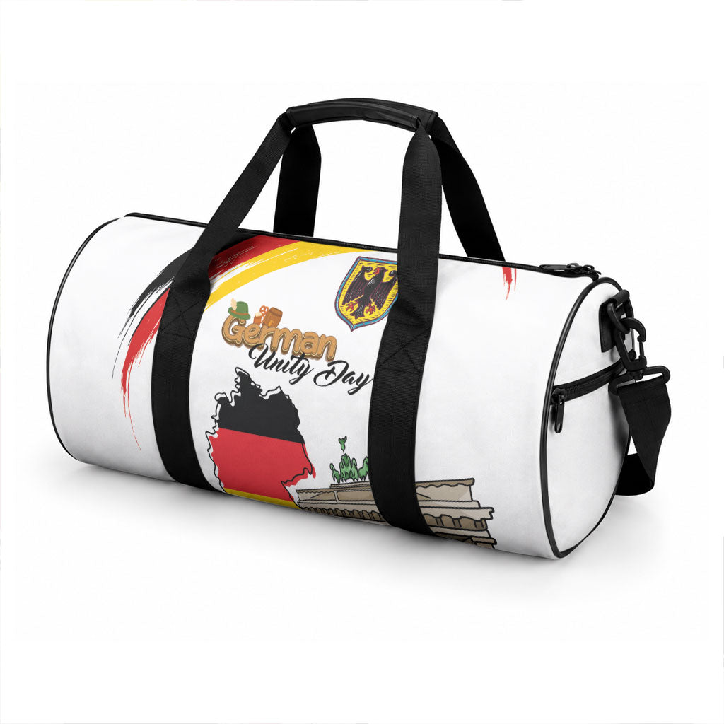 German Unity Day Duffle Bag Deutschland-Brandenburg Gate with Map