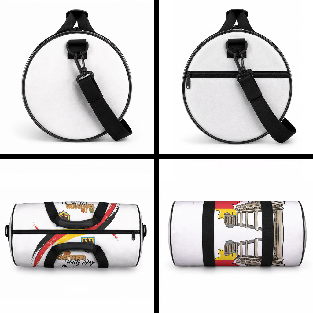 German Unity Day Duffle Bag Deutschland-Brandenburg Gate with Map