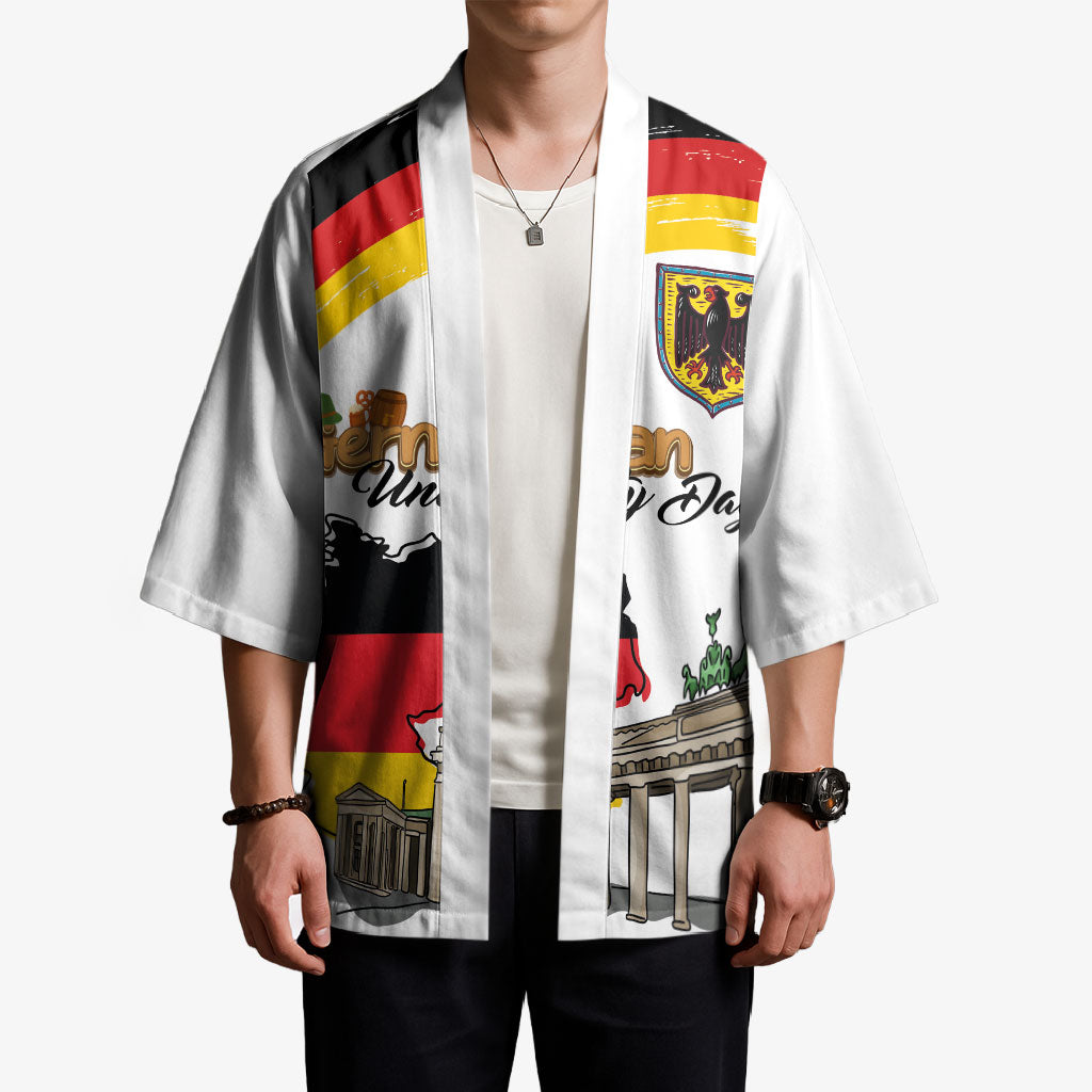 German Unity Day Kimono Deutschland-Brandenburg Gate with Map