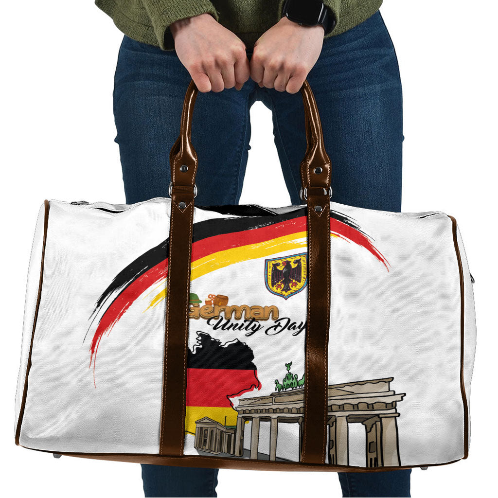 German Unity Day Travel Bag Deutschland-Brandenburg Gate with Map
