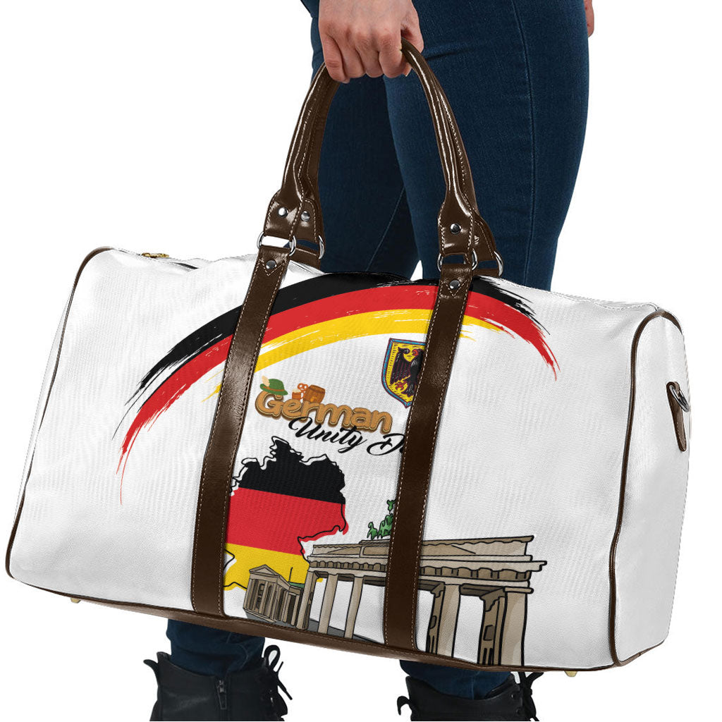 German Unity Day Travel Bag Deutschland-Brandenburg Gate with Map