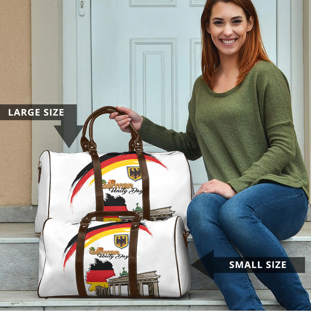 German Unity Day Travel Bag Deutschland-Brandenburg Gate with Map