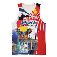 German American Heritage Month Basketball Jersey USA Bald Eagle with Brandenburg Gate