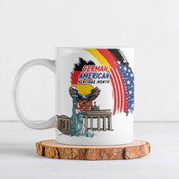 German American Heritage Month Ceramic Mug USA Bald Eagle with Brandenburg Gate