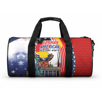 German American Heritage Month Duffle Bag USA Bald Eagle with Brandenburg Gate
