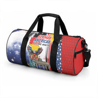German American Heritage Month Duffle Bag USA Bald Eagle with Brandenburg Gate