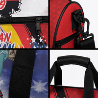 German American Heritage Month Duffle Bag USA Bald Eagle with Brandenburg Gate