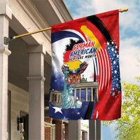 German American Heritage Month Garden Flag USA Bald Eagle with Brandenburg Gate