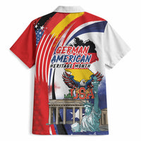 German American Heritage Month Hawaiian Shirt USA Bald Eagle with Brandenburg Gate
