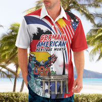 German American Heritage Month Hawaiian Shirt USA Bald Eagle with Brandenburg Gate