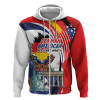 German American Heritage Month Hoodie USA Bald Eagle with Brandenburg Gate