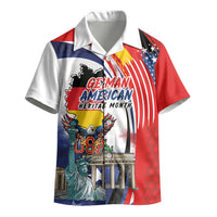 German American Heritage Month Kid Hawaiian Shirt USA Bald Eagle with Brandenburg Gate