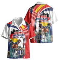 German American Heritage Month Kid Hawaiian Shirt USA Bald Eagle with Brandenburg Gate