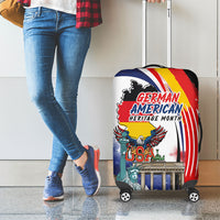 German American Heritage Month Luggage Cover USA Bald Eagle with Brandenburg Gate
