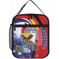 German American Heritage Month Lunch Bag USA Bald Eagle with Brandenburg Gate