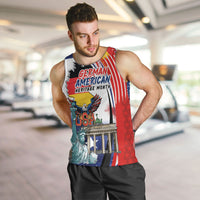 German American Heritage Month Men Tank Top USA Bald Eagle with Brandenburg Gate