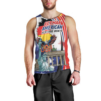 German American Heritage Month Men Tank Top USA Bald Eagle with Brandenburg Gate