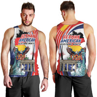 German American Heritage Month Men Tank Top USA Bald Eagle with Brandenburg Gate