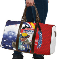 German American Heritage Month Travel Bag USA Bald Eagle with Brandenburg Gate