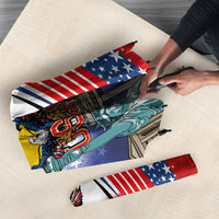 German American Heritage Month Umbrella USA Bald Eagle with Brandenburg Gate