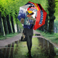 German American Heritage Month Umbrella USA Bald Eagle with Brandenburg Gate