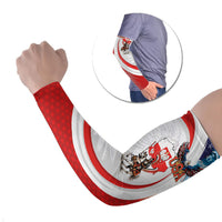 Polish American Heritage Month Arm Sleeves Winged Hussar with USA Bald Eagle