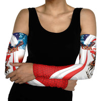 Polish American Heritage Month Arm Sleeves Winged Hussar with USA Bald Eagle