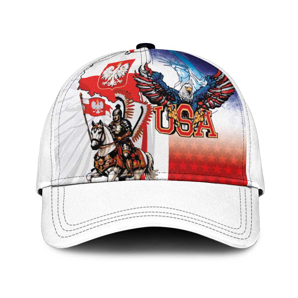 Polish American Heritage Month Classic Cap Winged Hussar with USA Bald Eagle